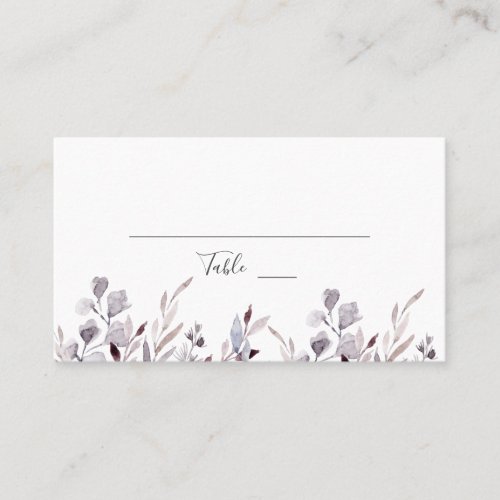 Winter Greenery Wedding Place Card