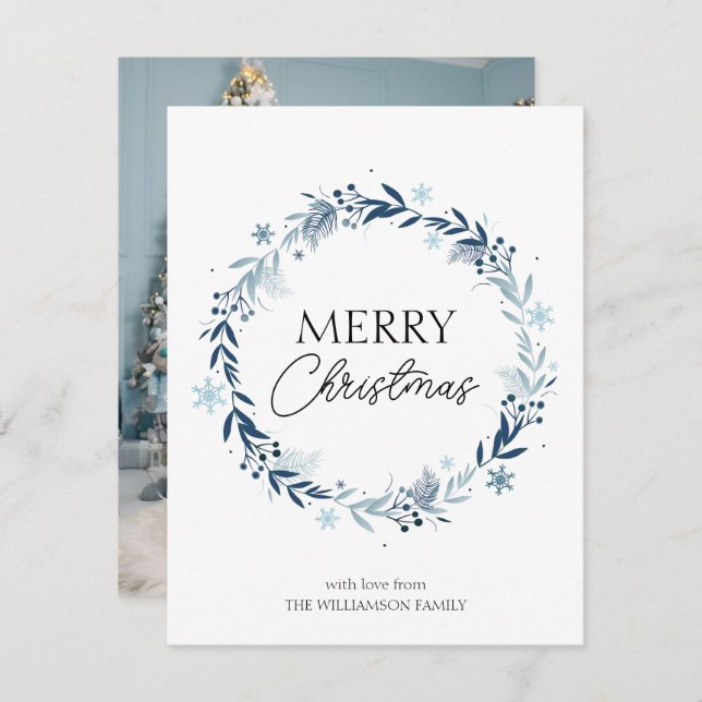 Winter Greeting Card Merry Christmas  (Front/Back)