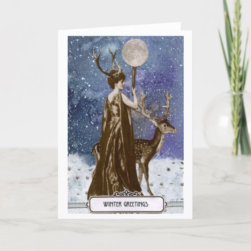 Winter Greetings Goddess Card