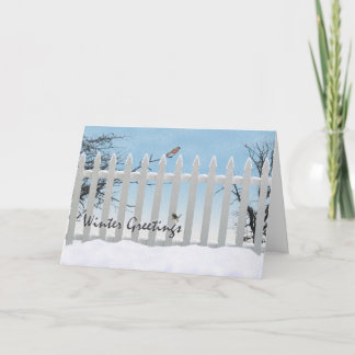 Winter greetings holiday card
