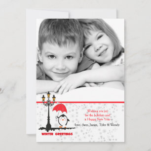 Winter Greetings Holiday Photo Card