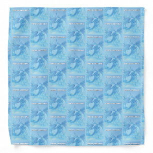 Winter Greetings. Ice dragon with antlers Bandana
