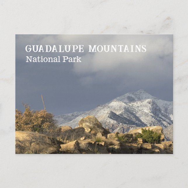 Winter, Guadalupe Peak, Guadalupe Mountains NP Postcard (Front)