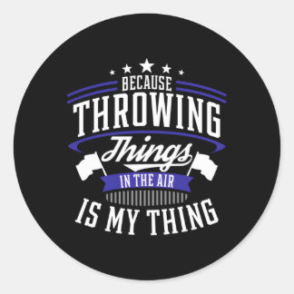 Winter Guard Color Guard Throwing Things Joke Classic Round Sticker