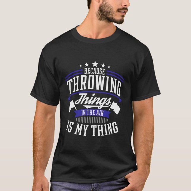 Winter Guard Color Guard Throwing Things Joke T-Shirt (Front)