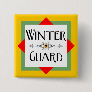 Winter Guard Gold Block Button