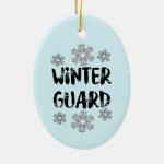 Winter Guard Snowflake Ceramic Ornament