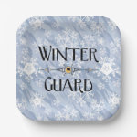 Winter Guard Text Paper Plates