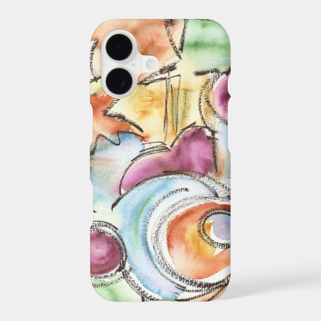 Winter-Hand Painted Abstract Art Case-Mate iPhone Case (Back)