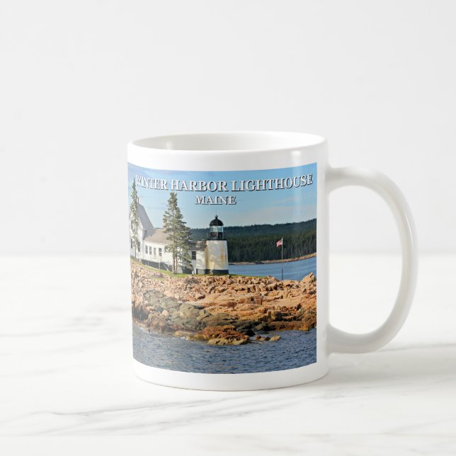 Winter Harbor Lighthouse, Maine Coffee Mug (Right)