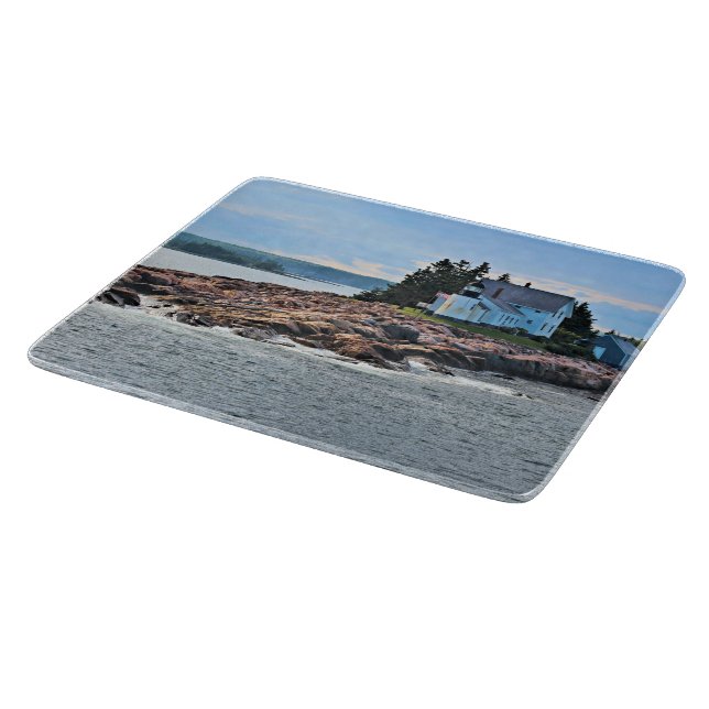 Winter Harbor Lighthouse, Maine Cutting Board (Corner)