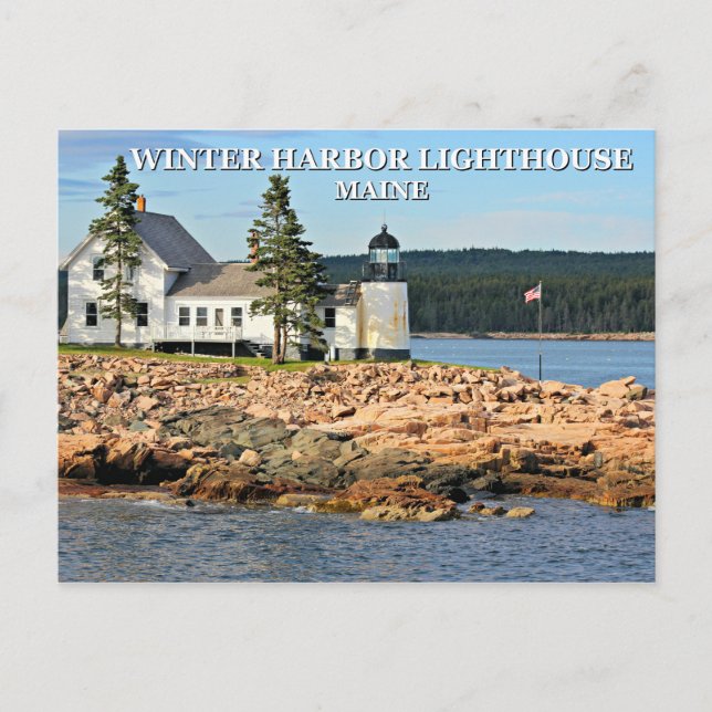 Winter Harbor Lighthouse, Maine Postcard (Front)