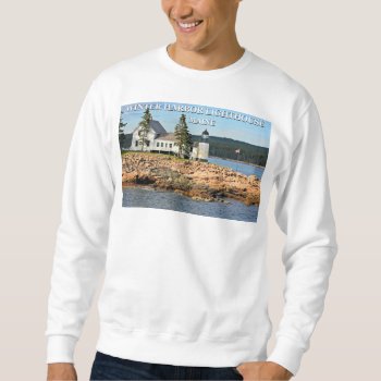 Winter Harbor Lighthouse  Maine Sweatshirt by LighthouseGuy at Zazzle