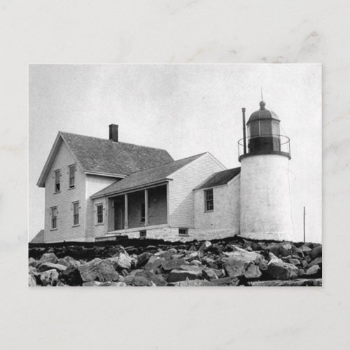 Winter Harbor Lighthouse Postcard