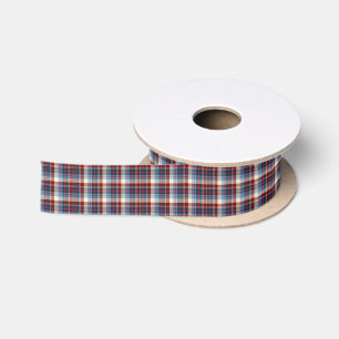Winter Harbor Plaid Satin Ribbon