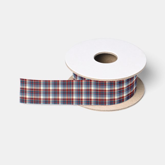 Winter Harbor Plaid Satin Ribbon (Spool)
