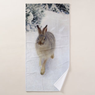 Winter Hare (Rabbit), Bruno Liljefors Bath Towel
