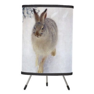 Winter Hare (Rabbit), Bruno Liljefors Tripod Lamp