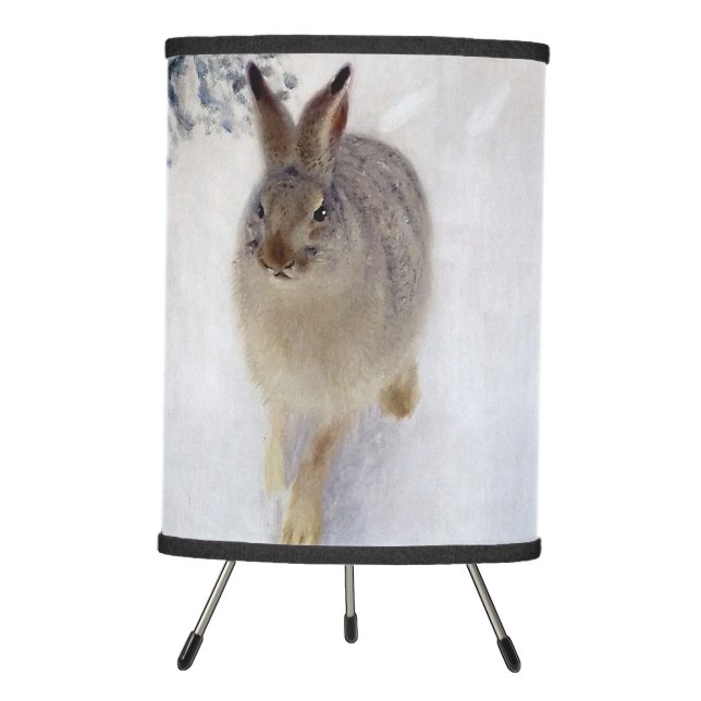 Winter Hare (Rabbit), Bruno Liljefors Tripod Lamp (Front)