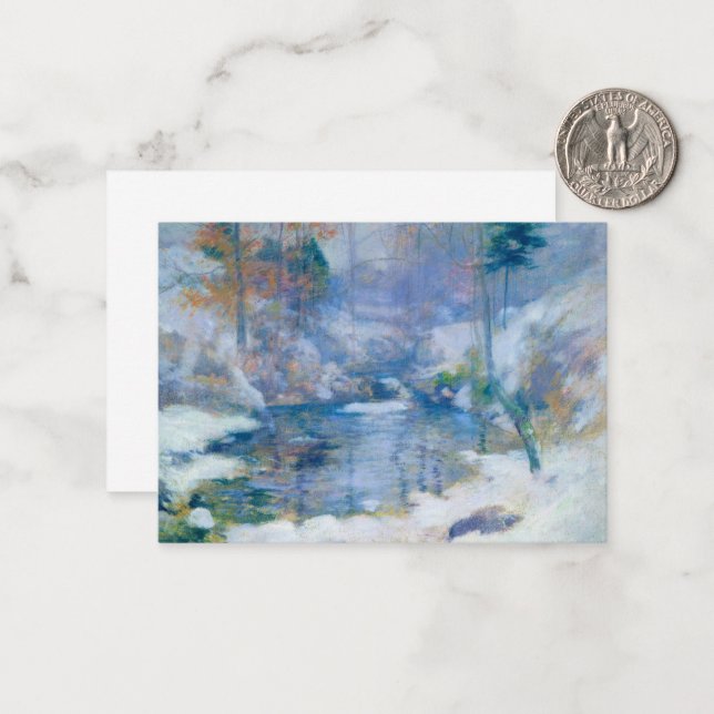 Winter Harmony, 1890-1900 by John Henry Twachtman Note Card (Front/Back In Situ)