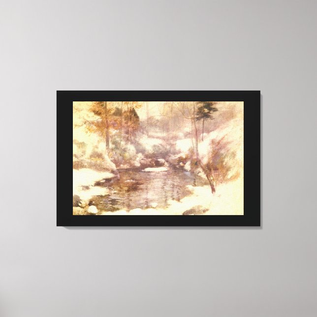 Winter Harmony', John Henry Twachtman._Landscapes Canvas Print (Front)