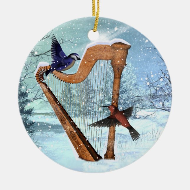 Winter harp ornament customize (Front)