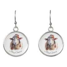Winter Hat Christmas Sheep Custom Text