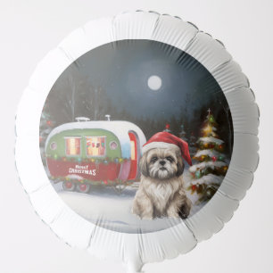 Winter Havanese Caravan Christmas Adventure Balloon