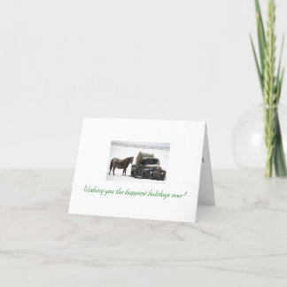 winter-hay-delivery, Wishing you the happiest h.. Holiday Card