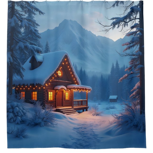 Winter Hearth -  Shower Curtain (Front)