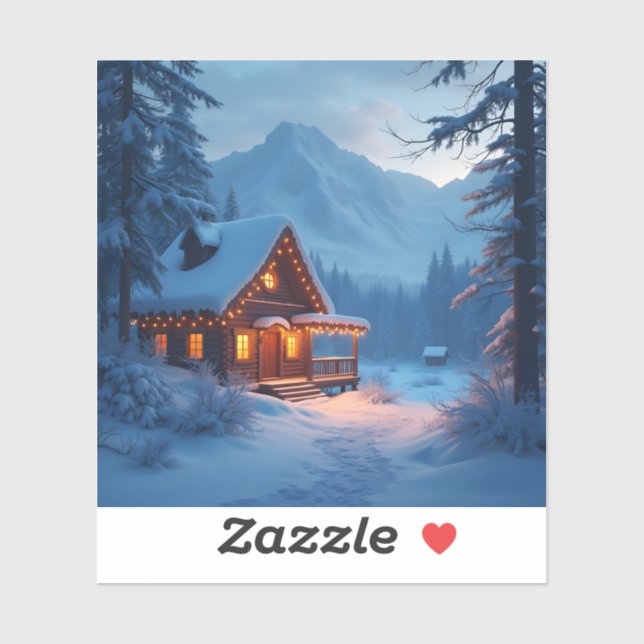 Winter Hearth - Square Vinyl Sticker (Sheet)