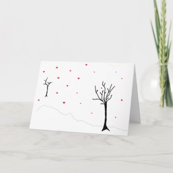 Winter Hearts Holiday Card by ArdieAnn at Zazzle
