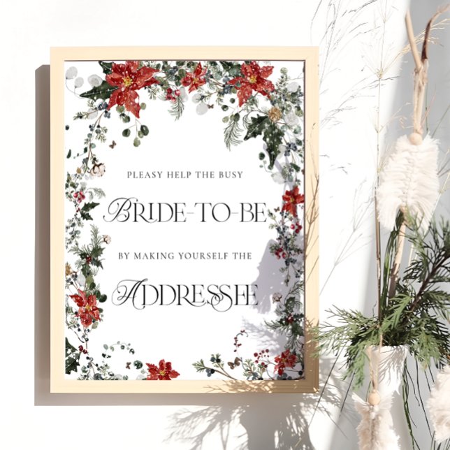 Winter Help the Busy Bride Address an Envelope Poster (Creator Uploaded)