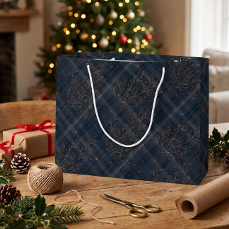 Winter Heritage Tartan | Velvet Nocturne Diamond Large Gift Bag