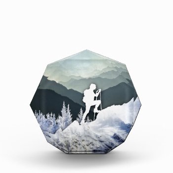 Winter Hike Acrylic Award by AmandaRoyale at Zazzle