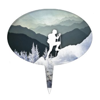 Winter Hike Cake Topper by AmandaRoyale at Zazzle