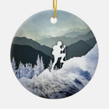 Winter Hike Ceramic Ornament by AmandaRoyale at Zazzle