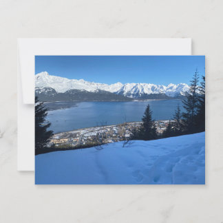 Winter Hike Overlooking Seward Postcard