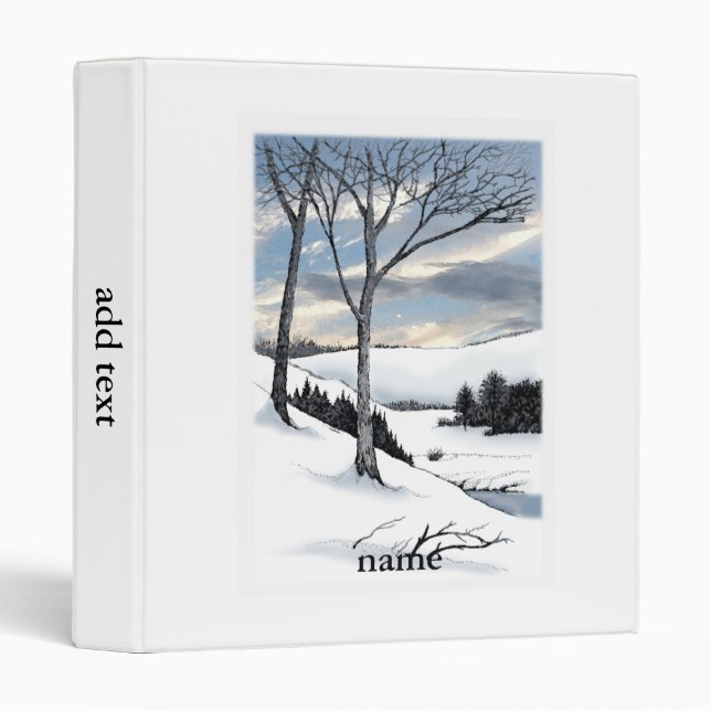 Winter Hillside Binder (Front/Spine)