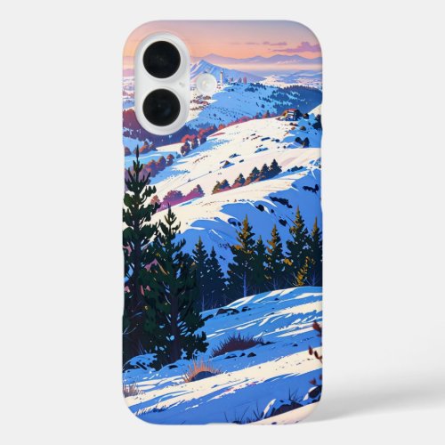 Winter Hilltop View iPhone 16 Case