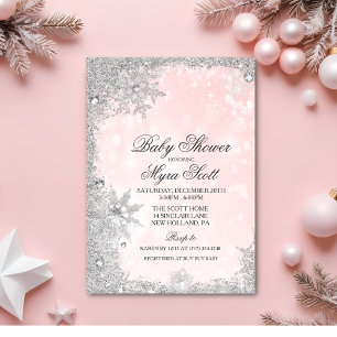 Winter Holiday Baby Shower Invitation