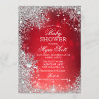 Winter Holiday Baby Shower Invitation