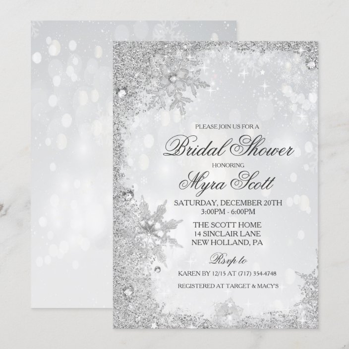 Winter Holiday Bridal Shower Invitation | Zazzle.com