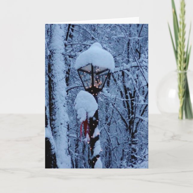 Winter Holiday Card: "Magic Lamp Post" Card (Front)