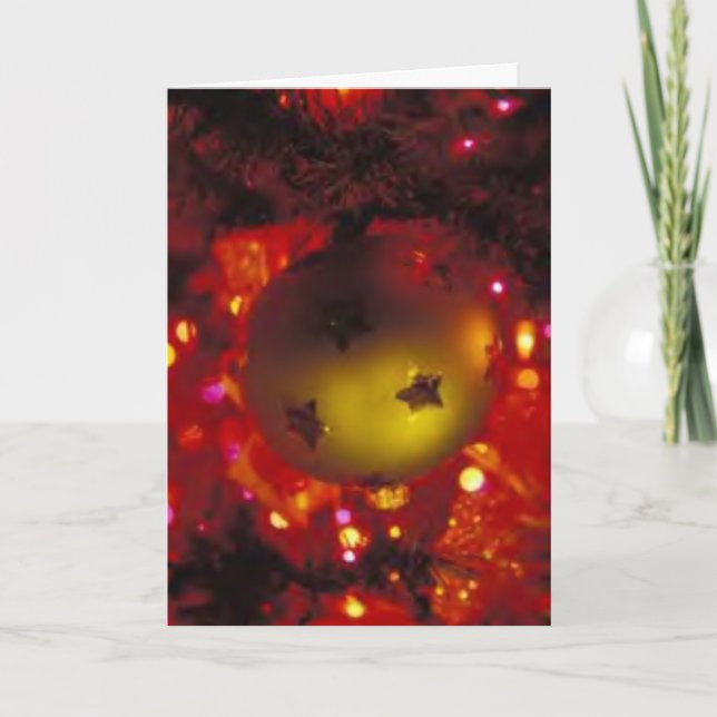 Winter Holiday Card: "One Ornament" (Front)