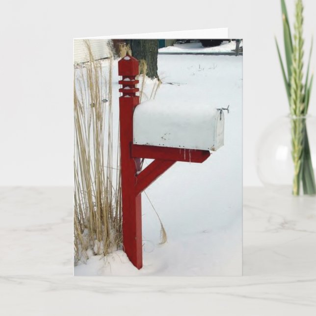 Winter Holiday Card: "Snow Mail" Card (Front)