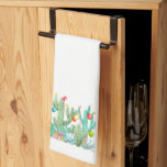 Winter Holiday Christmas Cactus Desert Southwest K Kitchen Towel<br><div class="desc">This design was created through digital art. It may be personalized by clicking the customize button and changing the color, adding a name, initials or your favorite words. Contact me at colorflowcreations@gmail.com if you with to have this design on another product. See more of my creations or follow me at...</div>