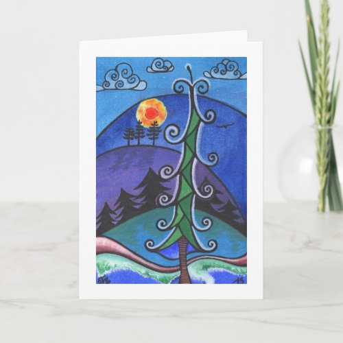 Winter holidayChristmas card Long Shadows Holiday Card