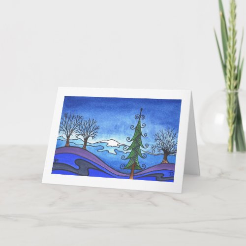 Winter holidaychristmas card Winter Morning Holiday Card