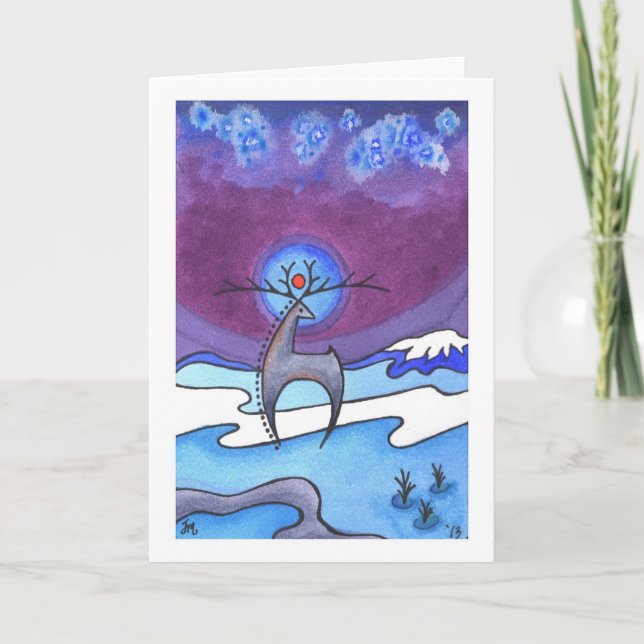 winter holiday/christmas card, "Winter Solstice" Holiday Card (Front)
